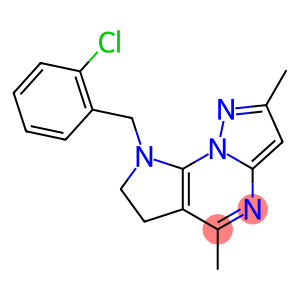 8-(2-CHLOROBENZYL)-2,5-DIMETHYL-7,8-DIHYDRO-6H-PYRAZOLO[1,5-A]PYRROLO[3,2-E]PYRIMIDINE