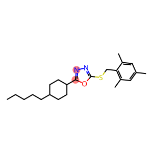 2-[(MESITYLMETHYL)SULFANYL]-5-(4-PENTYLCYCLOHEXYL)-1,3,4-OXADIAZOLE