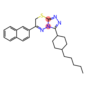 6-(2-NAPHTHYL)-3-(4-PENTYLCYCLOHEXYL)-7H-[1,2,4]TRIAZOLO[3,4-B][1,3,4]THIADIAZINE