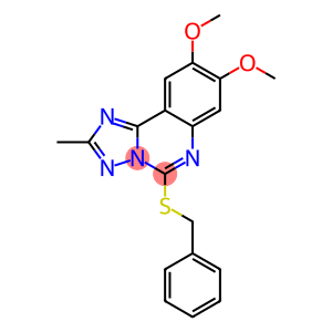 5-(BENZYLSULFANYL)-8,9-DIMETHOXY-2-METHYL[1,2,4]TRIAZOLO[1,5-C]QUINAZOLINE