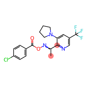 2-([(4-CHLOROBENZOYL)OXY]ETHANIMIDOYL)-3-(1-PYRROLIDINYL)-5-(TRIFLUOROMETHYL)PYRIDINE