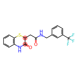 2-(3-oxo-3,4-dihydro-2H-1,4-benzothiazin-2-yl)-N-{[3-(trifluoromethyl)phenyl]methyl}acetamide