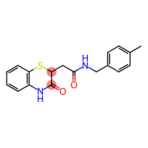 N-[(4-methylphenyl)methyl]-2-(3-oxo-3,4-dihydro-2H-1,4-benzothiazin-2-yl)acetamide