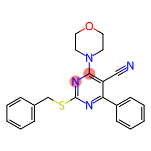 2-(benzylsulfanyl)-4-morpholino-6-phenyl-5-pyrimidinecarbonitrile