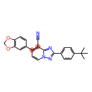 7-(1,3-BENZODIOXOL-5-YL)-2-[4-(TERT-BUTYL)PHENYL][1,2,4]TRIAZOLO[1,5-A]PYRIDINE-8-CARBONITRILE