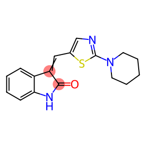 (3Z)-3-{[2-(piperidin-1-yl)-1,3-thiazol-5-yl]methylidene}-2,3-dihydro-1H-indol-2-one