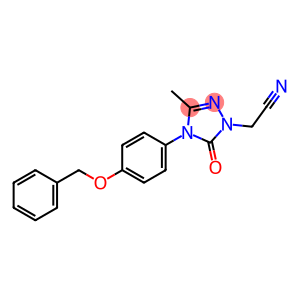 2-(4-[4-(BENZYLOXY)PHENYL]-3-METHYL-5-OXO-4,5-DIHYDRO-1H-1,2,4-TRIAZOL-1-YL)ACETONITRILE