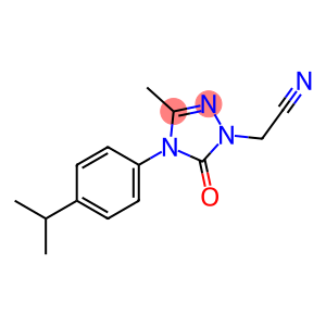 2-[4-(4-ISOPROPYLPHENYL)-3-METHYL-5-OXO-4,5-DIHYDRO-1H-1,2,4-TRIAZOL-1-YL]ACETONITRILE