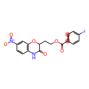 2-(7-NITRO-3-OXO-3,4-DIHYDRO-2H-1,4-BENZOXAZIN-2-YL)ETHYL 4-IODOBENZENECARBOXYLATE