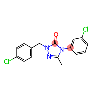 4-(3-chlorophenyl)-1-[(4-chlorophenyl)methyl]-3-methyl-4,5-dihydro-1H-1,2,4-triazol-5-one