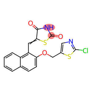 5-((2-[(2-CHLORO-1,3-THIAZOL-5-YL)METHOXY]-1-NAPHTHYL)METHYLENE)-1,3-THIAZOLANE-2,4-DIONE