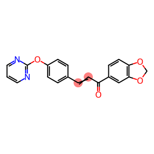 (E)-1-(1,3-BENZODIOXOL-5-YL)-3-[4-(2-PYRIMIDINYLOXY)PHENYL]-2-PROPEN-1-ONE