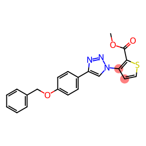 METHYL 3-(4-[4-(BENZYLOXY)PHENYL]-1H-1,2,3-TRIAZOL-1-YL)-2-THIOPHENECARBOXYLATE