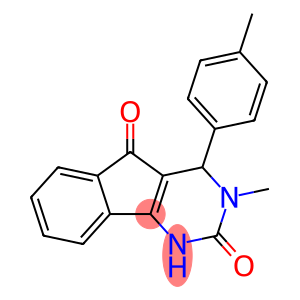 3-METHYL-4-(4-METHYLPHENYL)-3,4-DIHYDRO-1H-INDENO[1,2-D]PYRIMIDINE-2,5-DIONE