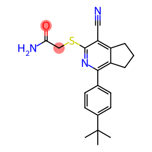 2-((1-[4-(TERT-BUTYL)PHENYL]-4-CYANO-6,7-DIHYDRO-5H-CYCLOPENTA[C]PYRIDIN-3-YL)SULFANYL)ACETAMIDE