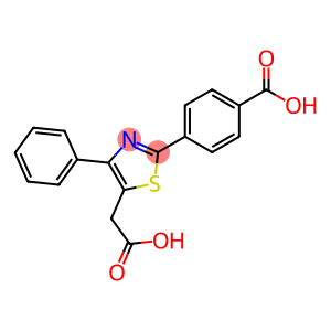 5-Thiazoleacetic acid, 2-(4-carboxyphenyl)-4-phenyl-