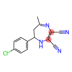 7-(4-CHLOROPHENYL)-5-METHYL-6,7-DIHYDRO-1H-1,4-DIAZEPINE-2,3-DICARBONITRILE