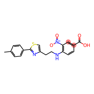 4-((2-[2-(4-METHYLPHENYL)-1,3-THIAZOL-4-YL]ETHYL)AMINO)-3-NITROBENZENECARBOXYLIC ACID