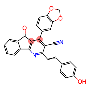 4-(1,3-BENZODIOXOL-5-YL)-2-(4-HYDROXYSTYRYL)-5-OXO-5H-INDENO[1,2-B]PYRIDINE-3-CARBONITRILE