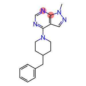 1H-Pyrazolo[3,4-d]pyrimidine, 1-methyl-4-[4-(phenylmethyl)-1-piperidinyl]-