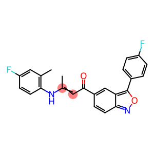 (2Z)-3-[(4-fluoro-2-methylphenyl)amino]-1-[3-(4-fluorophenyl)-2,1-benzoxazol-5-yl]but-2-en-1-one