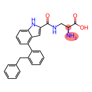 2-Amino-3-{[4-(2-benzyl-phenyl)-1H-indole-2-carbonyl]-amino}-propionic acid