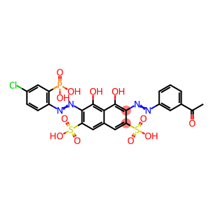 2-(4-氯-2-膦酸基苯偶氮)-7-(3-乙酰基苯偶氮)-1,8-二羟基萘-3,6-二磺酸