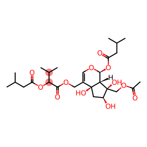 [(1S,4aR,6S,7S,7aS)-7-(acetyloxymethyl)-4a,6,7-trihydroxy-1-(3-methylbutanoyloxy)-1,5,6,7a-tetrahydrocyclopenta[c]pyran-4-yl]methyl 3-methyl-2-(3-methylbutanoyloxy)butanoate