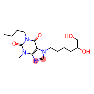 1-butyl-7-(5,6-dihydroxyhexyl)-3-methyl-purine-2,6-dione