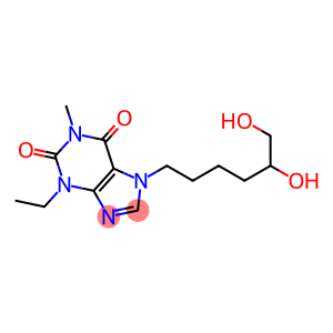 7-(5,6-dihydroxyhexyl)-3-ethyl-1-methyl-purine-2,6-dione