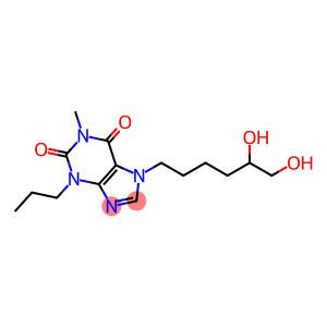 7-(5,6-dihydroxyhexyl)-1-methyl-3-propyl-purine-2,6-dione