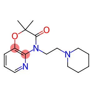 8,8-dimethyl-10-[2-(1-piperidyl)ethyl]-7-oxa-2,10-diazabicyclo[4.4.0]d eca-2,4,11-trien-9-one