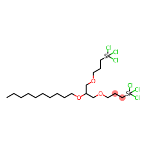 1,3-BIS(3-TRICHLOROSILYLPROPOXY)-2-DECYLOXYPROPANE