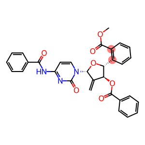 (2R,3S,5R)-5-(4-Benzamido-2-oxopyrimidin-1(2H)-yl)-2-((benzoyloxy)methyl)-4-methylenetetrahydrofuran-3-yl benzoate