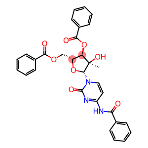 Cytidine,N-benzoyl-2^-C-Methyl-,3^,5^-dibenzoate(9CI)