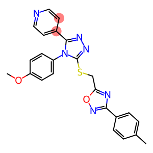 4-[4-(4-Methoxyphenyl)-5-[[[3-(4-methylphenyl)-1,2,4-oxadiazol-5-yl]methyl]thio]-4H-1,2,4-triazol-3-yl]-pyridine