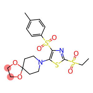 1,4-Dioxa-8-azaspiro[4.5]decane, 8-[2-(ethylsulfonyl)-4-[(4-methylphenyl)sulfonyl]-5-thiazolyl]-