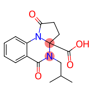 Pyrrolo[1,2-a]quinazoline-3a(1H)-carboxylic acid, 2,3,4,5-tetrahydro-4-(2-methylpropyl)-1,5-dioxo-