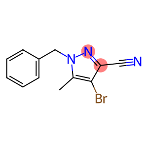 1H-Pyrazole-3-carbonitrile, 4-bromo-5-methyl-1-(phenylmethyl)-