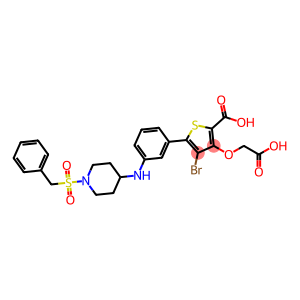 2-Thiophenecarboxylic acid, 4-broMo-3-(carboxyMethoxy)-5-[3-[[1-[(phenylMethyl)sulfonyl]-4-piperidinyl]aMino]phenyl]-