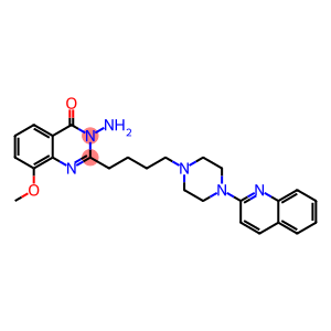 4(3H)-Quinazolinone,  3-amino-8-methoxy-2-[4-[4-(2-quinolinyl)-1-piperazinyl]butyl]-