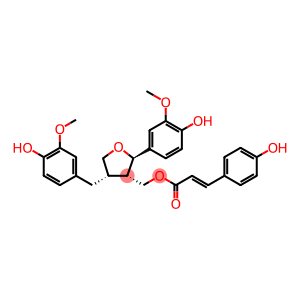 2-Propenoic acid, 3-(4-hydroxyphenyl)-, [(2R,3S,4S)-tetrahydro-2-(4-hydroxy-3-methoxyphenyl)-4-[(4-hydroxy-3-methoxyphenyl)methyl]-3-furanyl]methyl ester, (2E)-rel-(+)-