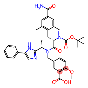 5-(((S)-2-((tert-butoxycarbonyl)amino)-3-(4-carbamoyl-2,6-dimethylphenyl)-N-((S)-1-(4-phenyl-1H-imidazol-2-yl)ethyl)propanamido)methyl)-2-methoxybenzoic acid