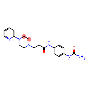 1-Piperazinepropanamide, N-(4-((aminocarbonyl)amino)phenyl)-4-(2-pyrid inyl)-