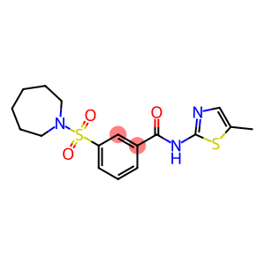 Benzamide, 3-[(hexahydro-1H-azepin-1-yl)sulfonyl]-N-(5-methyl-2-thiazolyl)-