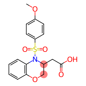 2-[4-(4-methoxybenzenesulfonyl)-3,4-dihydro-2H-1,4-benzoxazin-3-yl]acetic acid