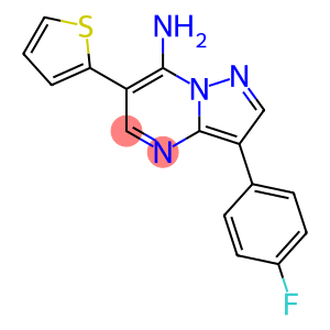3-(4-FLUOROPHENYL)-6-(2-THIENYL)PYRAZOLO[1,5-A]PYRIMIDIN-7-YLAMINE