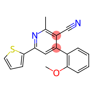 4-(2-methoxyphenyl)-2-methyl-6-(thiophen-2-yl)pyridine-3-carbonitrile