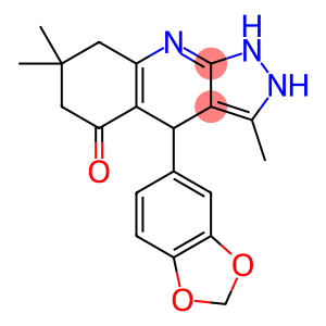 4-(1,3-BENZODIOXOL-5-YL)-3,7,7-TRIMETHYL-2,4,6,7,8,9-HEXAHYDRO-5H-PYRAZOLO[3,4-B]QUINOLIN-5-ONE