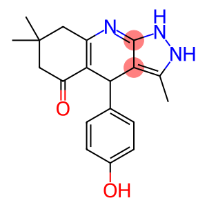 4-(4-hydroxyphenyl)-3,7,7-trimethyl-2H,4H,5H,6H,7H,8H,9H-pyrazolo[3,4-b]quinolin-5-one